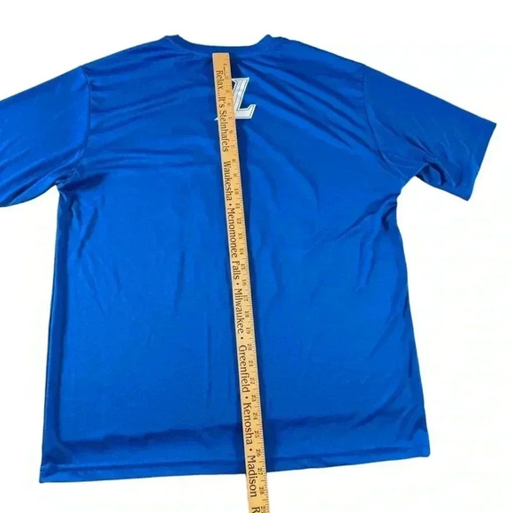Lids Brand Blue Men's Large Polyester Short Sleeve Shirt Brace For Impact - Picture 8 of 9
